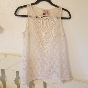 Lace/crochet cream top